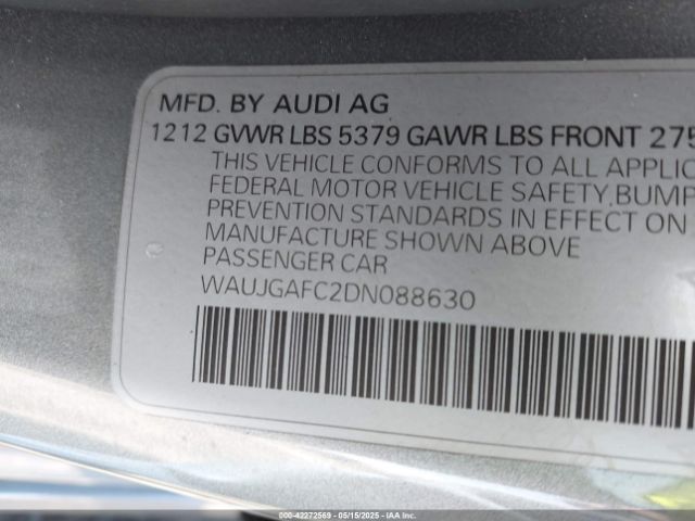 2013 AUDI A6 WAUJGAFC2DN088630 Photo 8