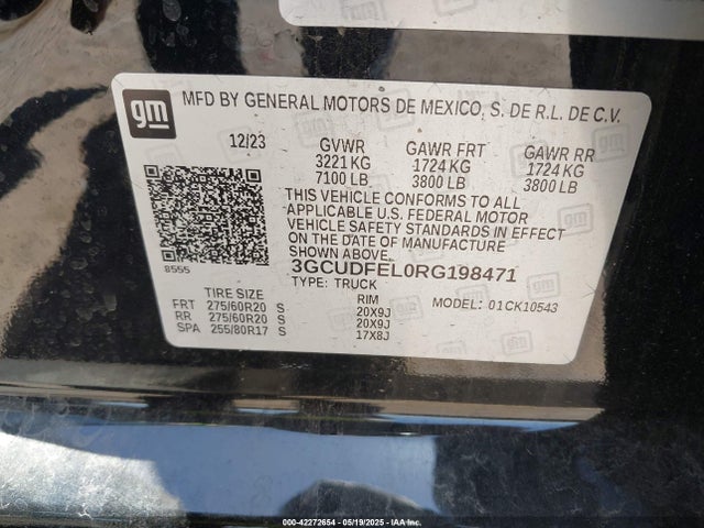 3GCUDFEL0RG198471 Chevrolet l87