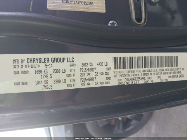 1C4NJPBA7ED850595 Jeep Patriot Altitude