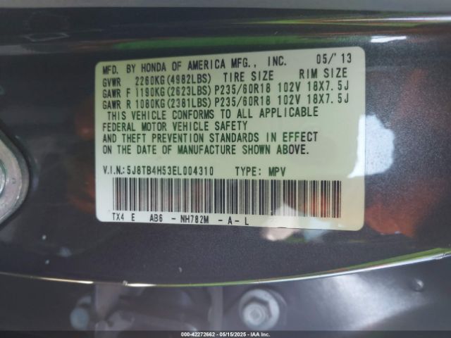 5J8TB4H53EL004310 Acura RDX