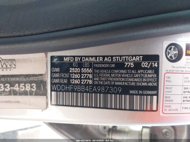 WDDHF9BB4EA987309 Mercedes-Benz E 550 4matic