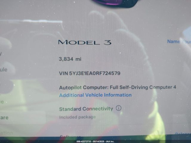5YJ3E1EA0RF724579 Tesla Model 3 Long Range Dual Motor All-wheel Drive/rear-wheel Drive