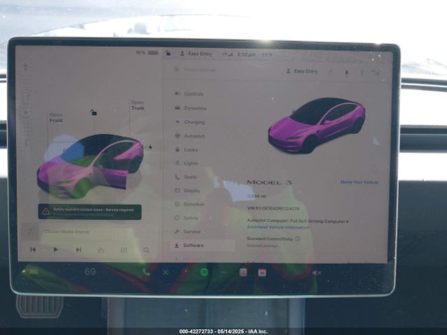 5YJ3E1EA0RF724579 Tesla Model 3 Long Range Dual Motor All-wheel Drive/rear-wheel Drive