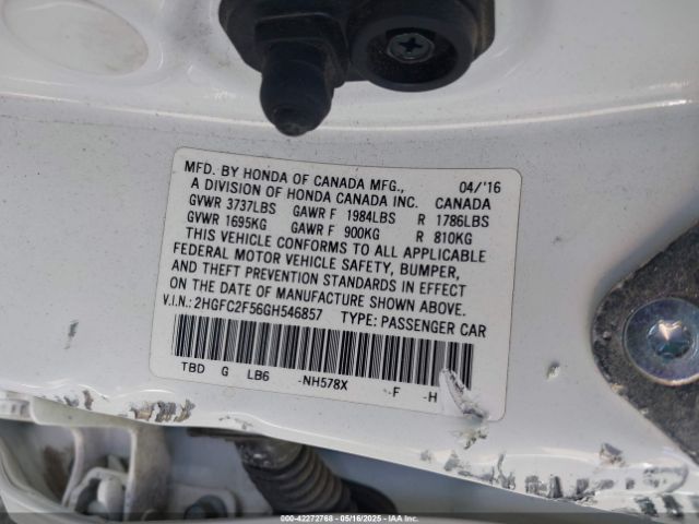 2HGFC2F56GH546857 Honda k20c2
