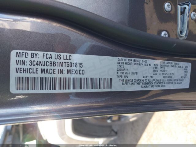 2021 JEEP COMPASS 3C4NJCBB1MT501815 Photo 8