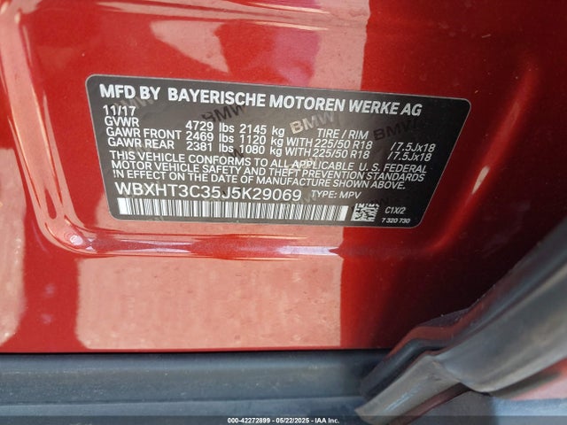 WBXHT3C35J5K29069 BMW 2018