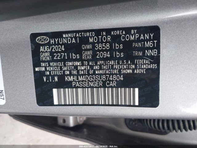KMHLM4DG3SU874804 Hyundai mpi nu pe