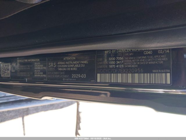 2014 MERCEDES-BENZ G 63 AMG WDCYC7DF7EX220956 Photo 8
