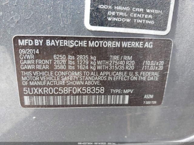 5UXKR0C58F0K58358 BMW X5 Xdrive35i