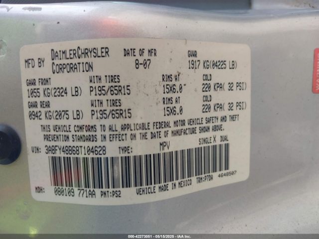 2008 CHRYSLER PT CRUISER 3A8FY48B68T104628 Photo 8