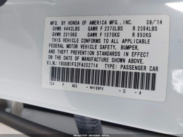 2015 ACURA TLX 19UUB1F52FA002714 Photo 8