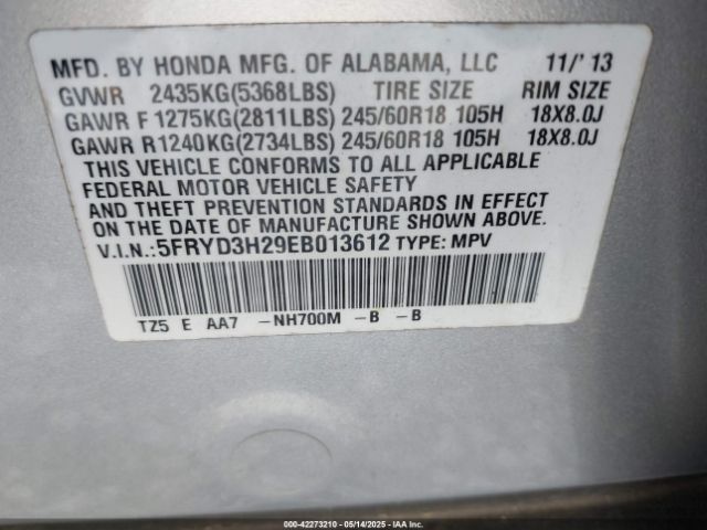 2014 ACURA MDX 5FRYD3H29EB013612 Photo 8