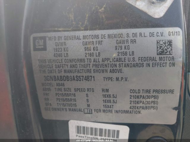 2010 CHEVROLET HHR 3GNBABDB9AS574871 Photo 8