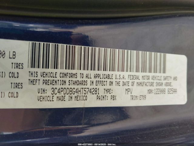 3C4PDDBG4HT574281 Dodge Journey Sxt Awd