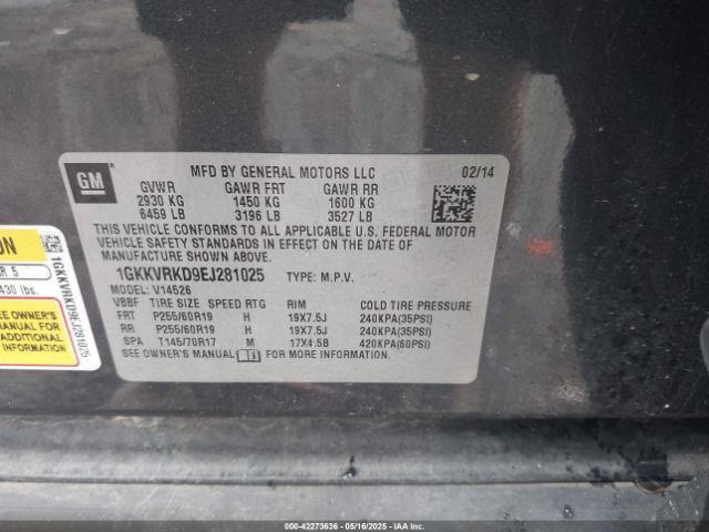 2014 GMC ACADIA 1GKKVRKD9EJ281025 Photo 8