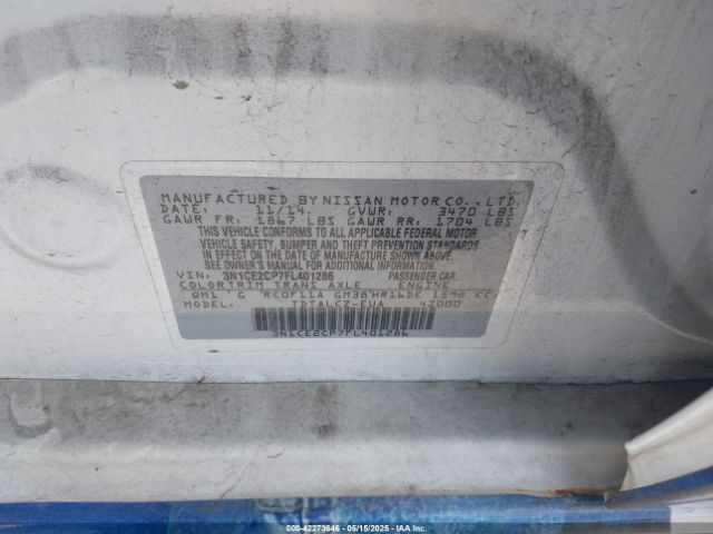 3N1CE2CP7FL401286 Nissan Versa Note S Plus