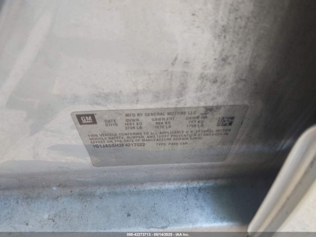 1G1JA5SH3F4217022 Chevrolet Sonic Ls Auto