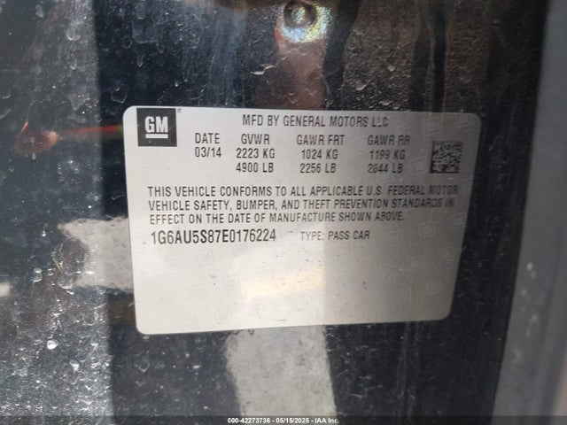 2014 CADILLAC CTS 1G6AU5S87E0176224 Photo 8