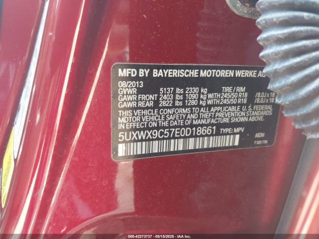 5UXWX9C57E0D18661 BMW X3 Xdrive28i