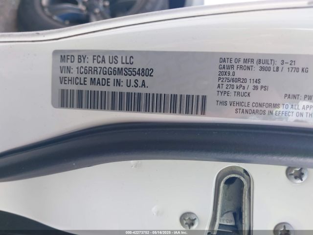 2021 RAM 1500 CLASSIC 1C6RR7GG6MS554802 Photo 8