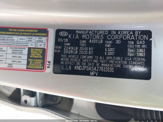 KNDJP3A54J7613131 KIA SOUL +