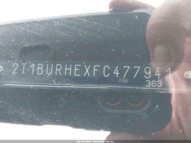 2T1BURHEXFC477941 Toyota COROLLA L