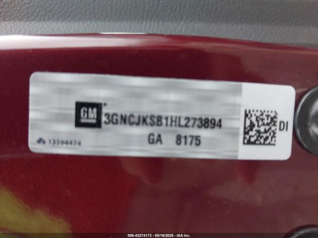 3GNCJKSB1HL273894 Chevrolet TRAX LS