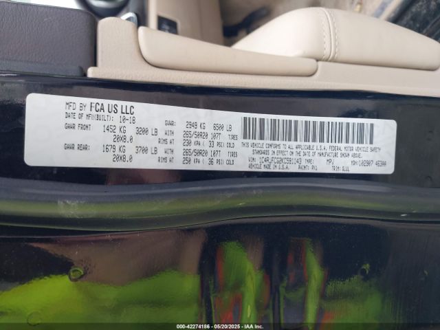 2019 JEEP GRAND CHEROKEE 1C4RJFCG2KC591143 Photo 8