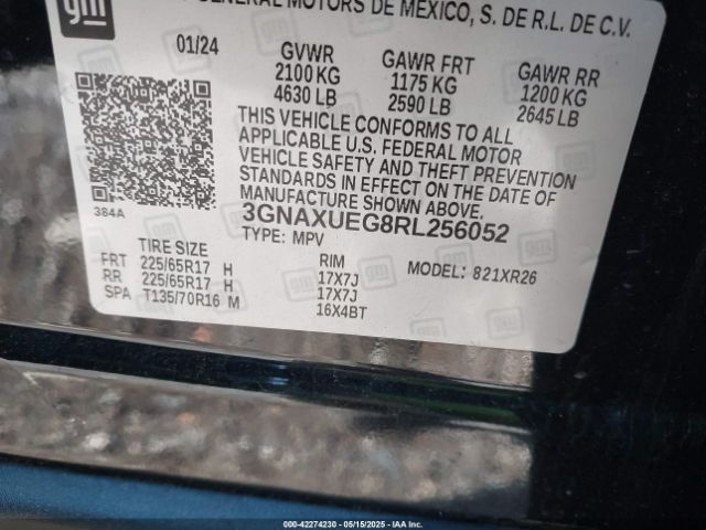 2024 CHEVROLET EQUINOX 3GNAXUEG8RL256052 Photo 8