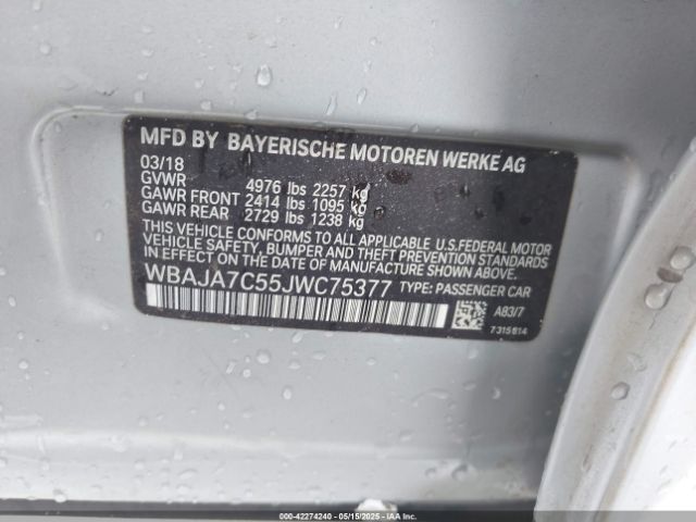 WBAJA7C55JWC75377 BMW 530i Xdrive