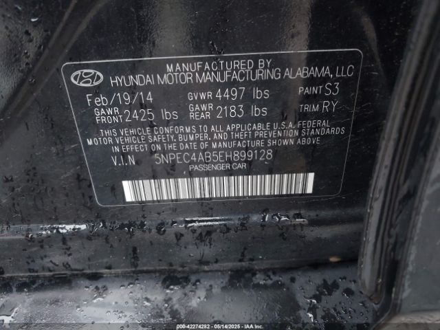 5NPEC4AB5EH899128 Hyundai Sonata Limited 2.0t