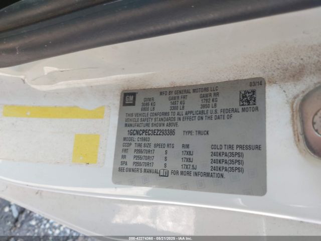 1GCNCPEC3EZ293386 Chevrolet Silverado 1500 Work Truck 1wt