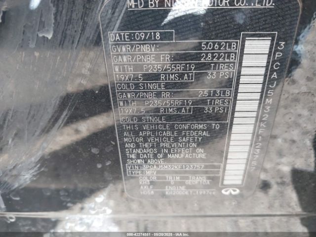 2019 INFINITI QX50 3PCAJ5M32KF123757 Photo 8