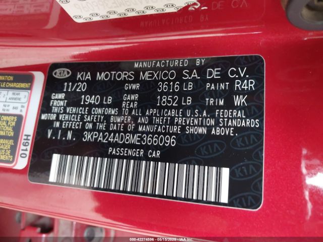 2021 KIA RIO 3KPA24AD8ME366096 Photo 8