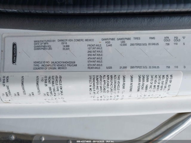 3ALACXCYXHDHZ2528 Freightliner Cummins Isl