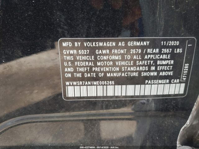 2021 VOLKSWAGEN ARTEON WVWSR7AN1ME005265 Photo 8
