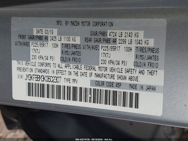 JM3KFBBM3K0602307 Mazda CX-5 SPORT