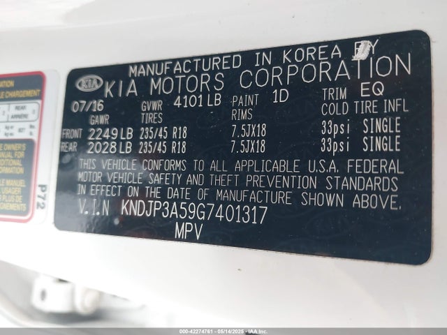 KNDJP3A59G7401317 KIA SOUL +