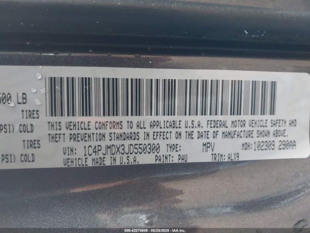 1C4PJMDX3JD550300 Jeep Cherokee Limited 4x4