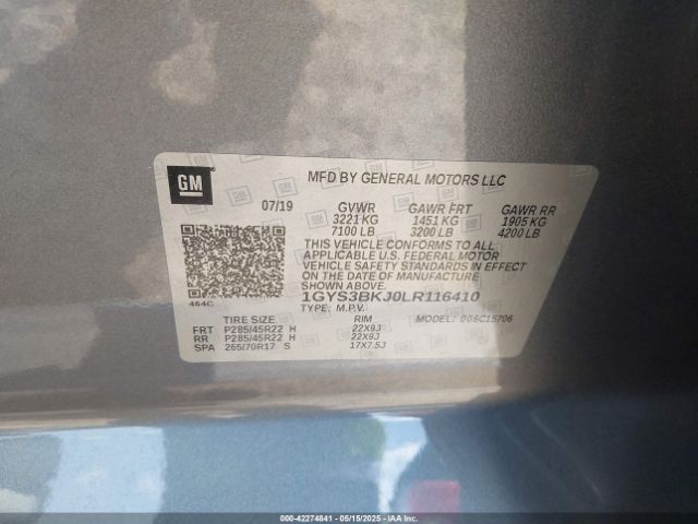 2020 CADILLAC ESCALADE 1GYS3BKJ0LR116410 Photo 8