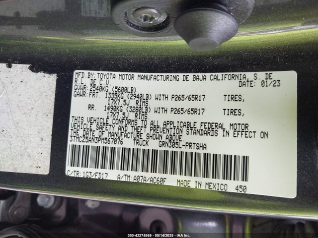 Toyota 2gr-fks 2023 3TMCZ5AN3PM567076 Image 9