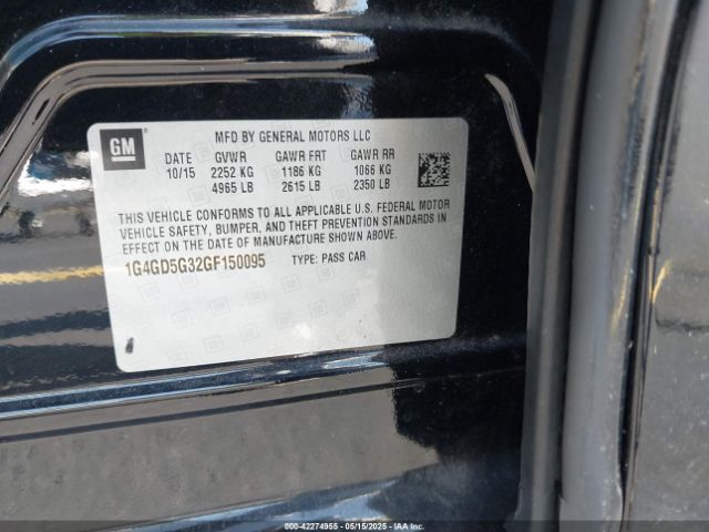 1G4GD5G32GF150095 Buick Lacrosse Premium I
