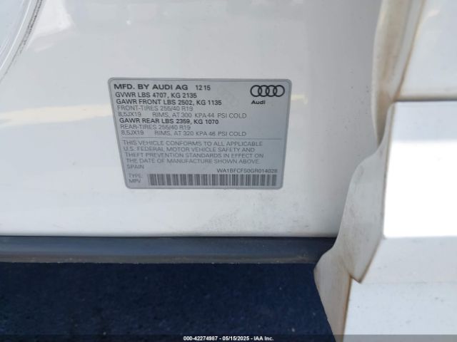 WA1BFCFS0GR014028 Audi Q3 2.0t Premium Plus
