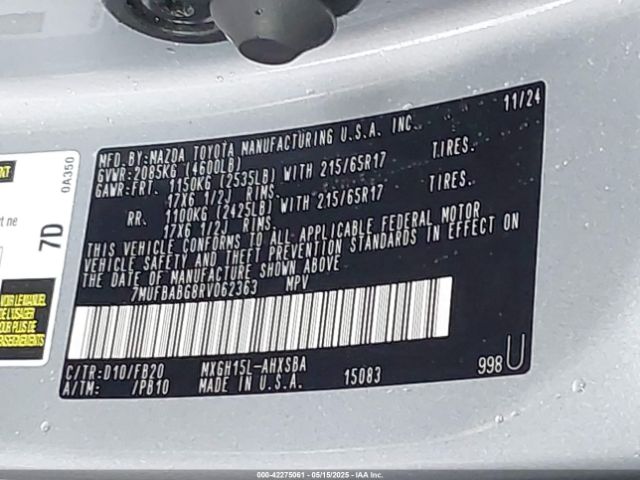 2024 TOYOTA COROLLA CROSS HYBRID 7MUFBABG8RV062363 Photo 8