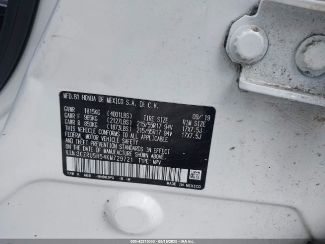 3CZRU5H54KM729721 Honda HR-V EX