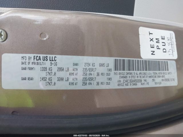 2017 CHRYSLER PACIFICA 2C4RC1BGXHR569390 Photo 8