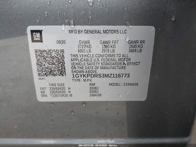 2021 CADILLAC XT6 1GYKPDRS3MZ116773 Photo 8