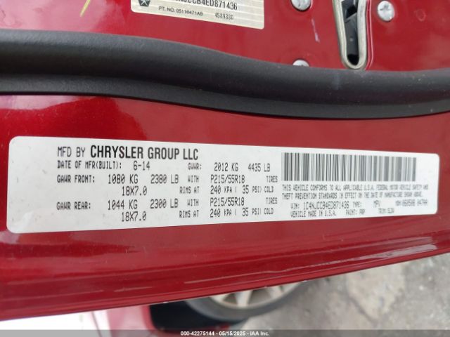1C4NJCCB4ED871436 Jeep Compass Limited