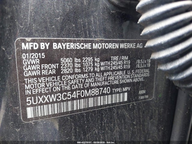 5UXXW3C54F0M88740 BMW X4 Xdrive28i