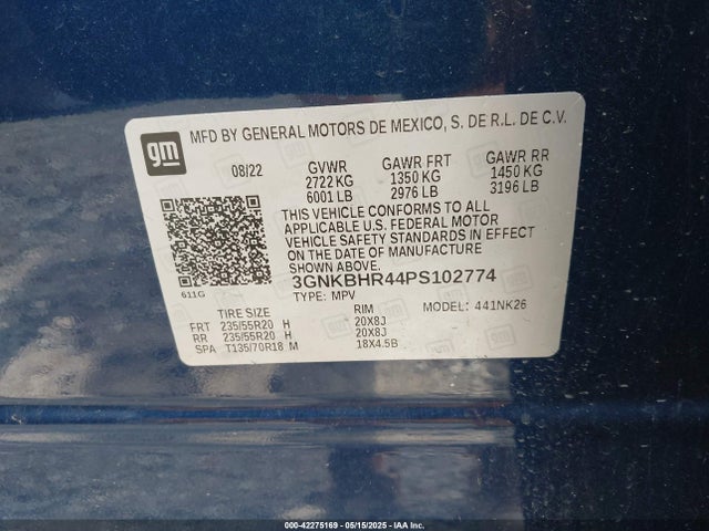 Chevrolet lsy 2023 3GNKBHR44PS102774 Image 9